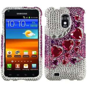 SAMSUNG D710 (Epic 4G Touch) Stylish Hearts Full Diamond Bling Phone 