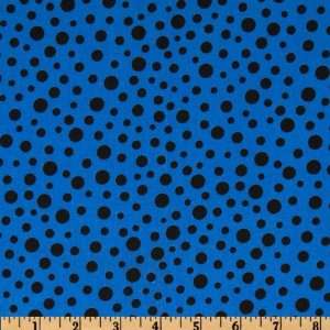  44 Wide Night & Day Dot Black/Blue Fabric By The Yard 