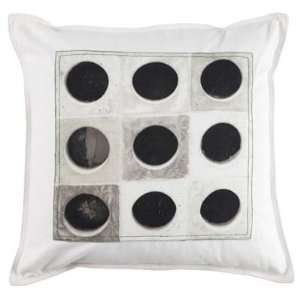  Aidan Gray Circles in Squares Patch Pillow Cover