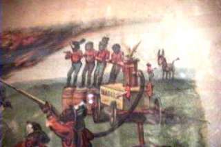 1884 Currier + Ives Darktown Fire Brigade Saved B 17  