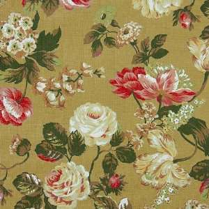  54 Wide Yorkshire Floral Khaki Fabric By The Yard Arts 
