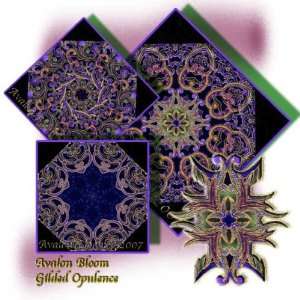   Opulence Purple Kaleidoscope Quilt Block Kit Arts, Crafts & Sewing