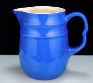 Vintage Universal Potteries Blue Oxford Pottery 6 Milk Pitcher  