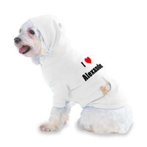  I Love/Heart Alexander Hooded T Shirt for Dog or Cat LARGE 