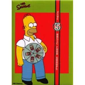  Simpsons Five Basic Food Groups Duff Magnet SM118 Kitchen 