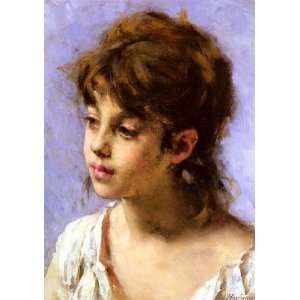   name Portrait of a Peasant Girl, By Harlamoff Alexei