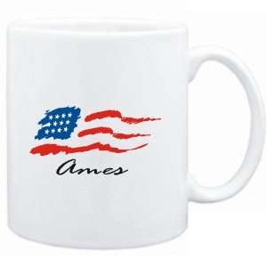 Mug White  Ames   US Flag  Usa Cities