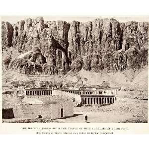  1911 Print Hills Thebes Temple Deir El Bahari Valley Kings 