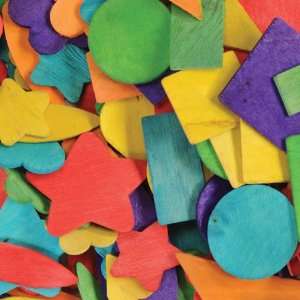  Wooden Colored Craft Shapes (400 pieces) Toys & Games