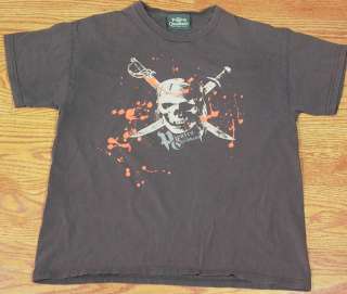 DISNEY PIRATES OF THE CARIBBEAN Dead Mens Chest Kids T Shirt sz XL 