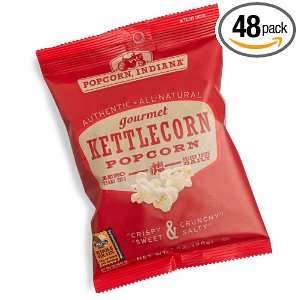 Popcorn, Indiana Kettlecorn, 1 Ounce Bags (Pack of 48)  