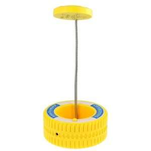 com Amico Flexible Neck Yellow Plastic Tyre Shaped 11 LEDs Desk Lamp 