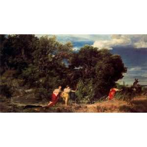  Hand Made Oil Reproduction   Arnold Bocklin   32 x 18 