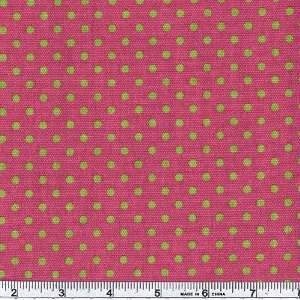   Dottie Candy Pink/Chartreuse Fabric By The Yard Arts, Crafts & Sewing