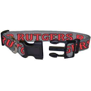  Rutgers Scarlet Knights Gray Large Dog Collar Sports 