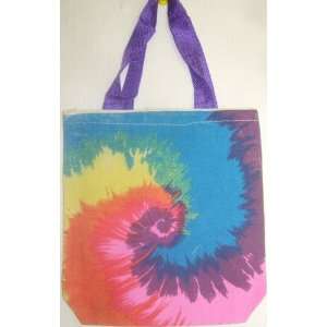  Groovy 60s theme Tie Dyed HIPPIE Tote Bag W/nylon handle 