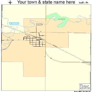  Street & Road Map of Lancaster, Minnesota MN   Printed 