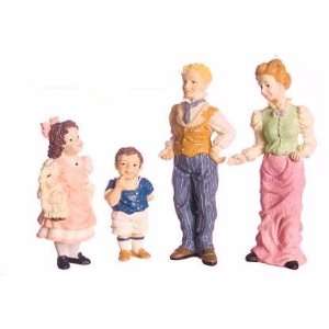  Dollhouse Miniature 4 Piece Resin Victorian Family Toys & Games
