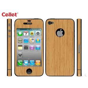 Cellet SKIN   Wood Design For Apple iPhone 4 (Front, Back 