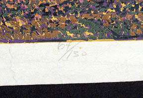 Gordon Mortensen Del Monte Dunes Signed Numbered Woodcut, purple 