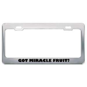 Got Miracle Fruit? Eat Drink Food Metal License Plate Frame Holder 