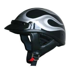  AFX FX 70 Beanie Flame Half Helmet Medium  Black 