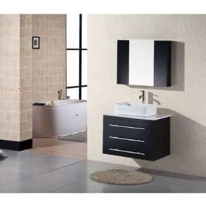 Design Element Elton 30 Inch Wall Mount Bathroom Vanity Set