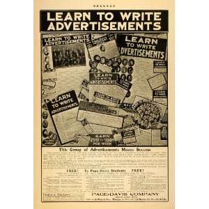  1902 Ad Page Davis Learn Advertisement Copywriting Salary 