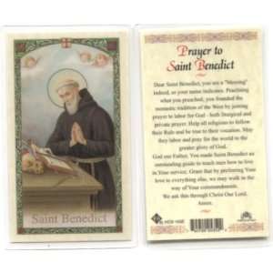  Prayer to St. Benedict Holy Card (HC9 163E)   Laminated 