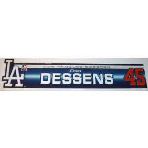  Elmer Dessens #45 Dodgers Game Used Locker Room Nameplate 