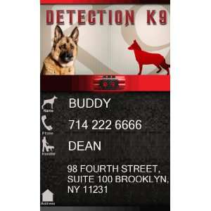  DETECTION K9 ID Badge Bundle   1 Dogs Custom ID Badge  1 