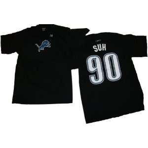  Ndamukong Suh Detroit Lions Black Jersey Name And Number T 