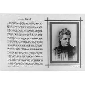  c1895 Annie Wood Besant (1847 1933)