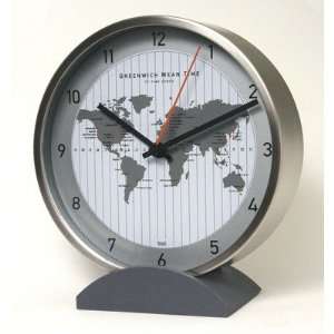  Bai GMT Silver Stainless Steel Convertible Clock