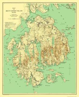 MOUNT DESERT ISLAND MAINE (ME) MAP 1893 MOTP  