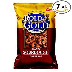 Rold Gold Sour Dough Pretzels, 7.625 Ounce Bags (Pack of 7)  
