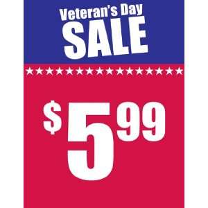  Veterans Day Sale Red White Blue Sign