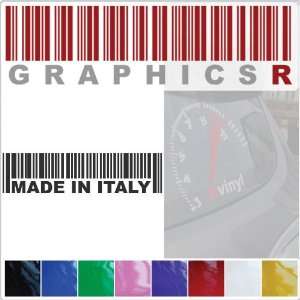   Decal Graphic   Barcode UPC Pride Patriot Made In Italy A410   Chrome