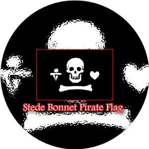   Round Badge Style Keyring Stede Bonnet Pirate Flag