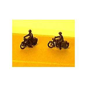  Roco German Set of TWO Military Motorcycles Everything 