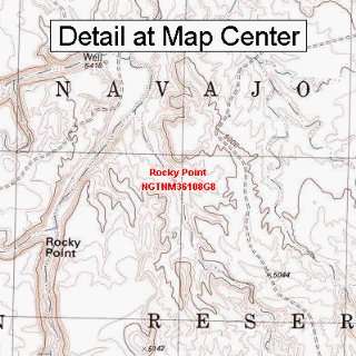  USGS Topographic Quadrangle Map   Rocky Point, New Mexico 