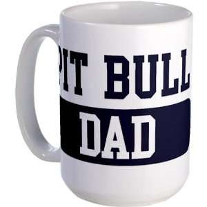  Pit Bull Dad Pets Large Mug by  