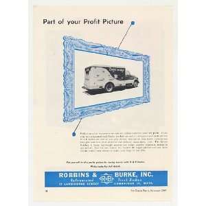 1949 Bordens Ice Cream R & B Refrigerated Truck Print Ad  