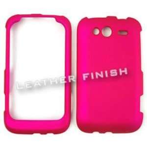 HTC HTC WILDFIRE S / MARVEL Honey Hot Pink, Leather Finish Hard Case 