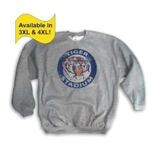  Tiger Stadium Roaring 60s Gray Crewneck Sweatshirt 