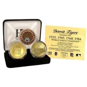    Detroit Tigers 24kt Gold and Infield Dirt 3 Coin