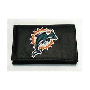  Miami Dolphins Black Tri Fold Wallet *