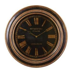  Buckley Clock by Uttermost   Distressed Black with Heavily 
