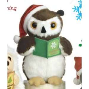  Aurora Plush Christmas Wildlife Caroler Musical Owl 
