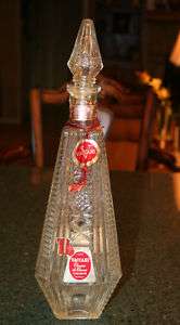 Vintage VACCARI Creme de Liquer Fancy Bottle Decanter  